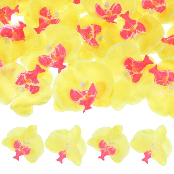 20Pcs Silk Faux Artificial Orchid Flower Heads Petals Decor