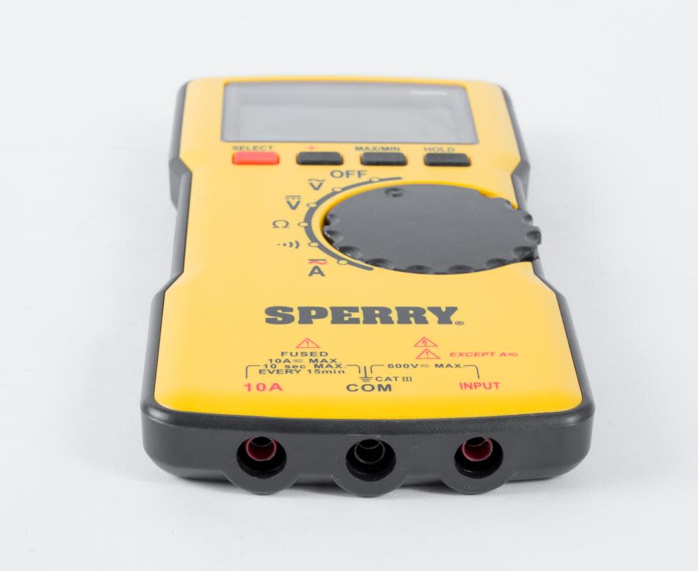 Sperry Instruments DM6850T Digital Multimeter， Thin， TRMS， Bluetooth， Autoranging， 600 V AC/DC， 10A Current， Continuity， Resistance， Capacitance， Frequency， Temperature ;