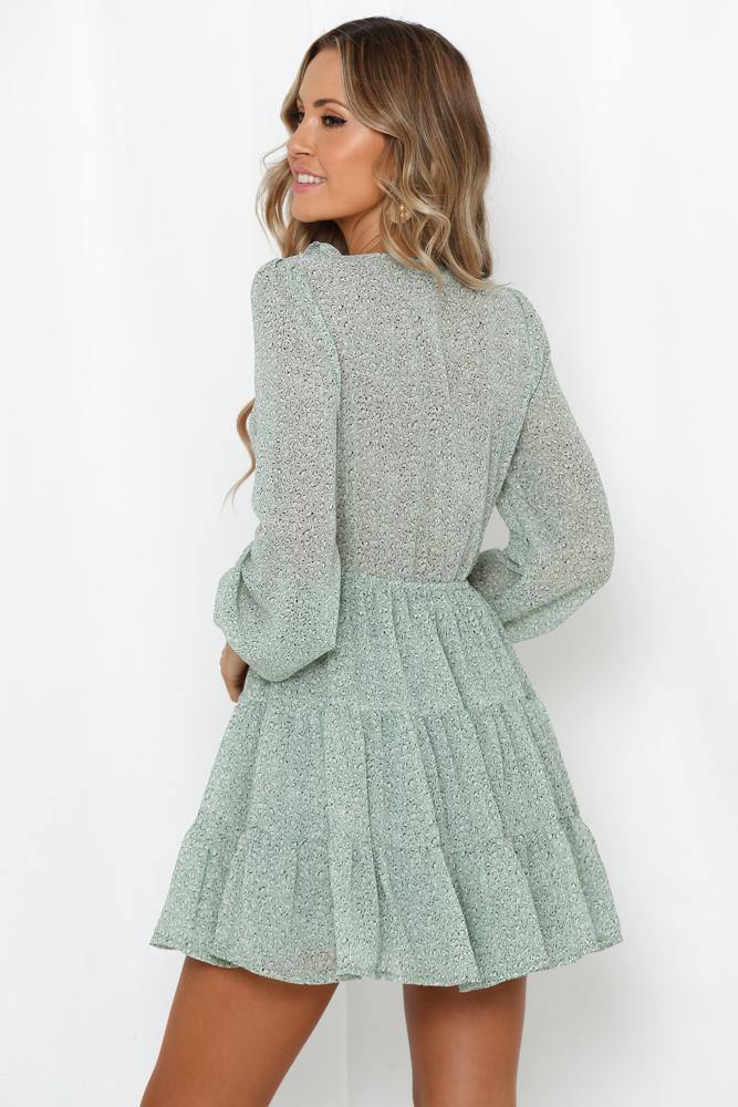 On My Wish List Dress Sage