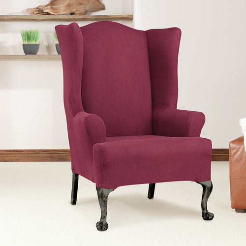 Sure Fit Simple Stretch Twill 1-Piece Wing Chair