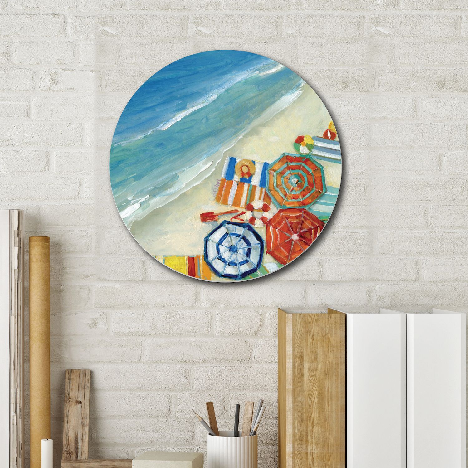 Courtside Market Beach Fun IIi Circular Board Wall Art