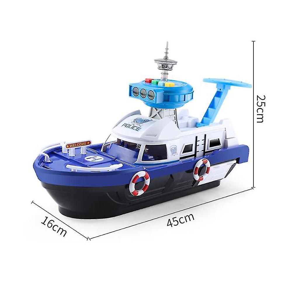 Simulation Track Inertia Boat Toy Vehicles Music Story Lamp Toys Ship Model Car Parking Boys Toys Children Christmas Present