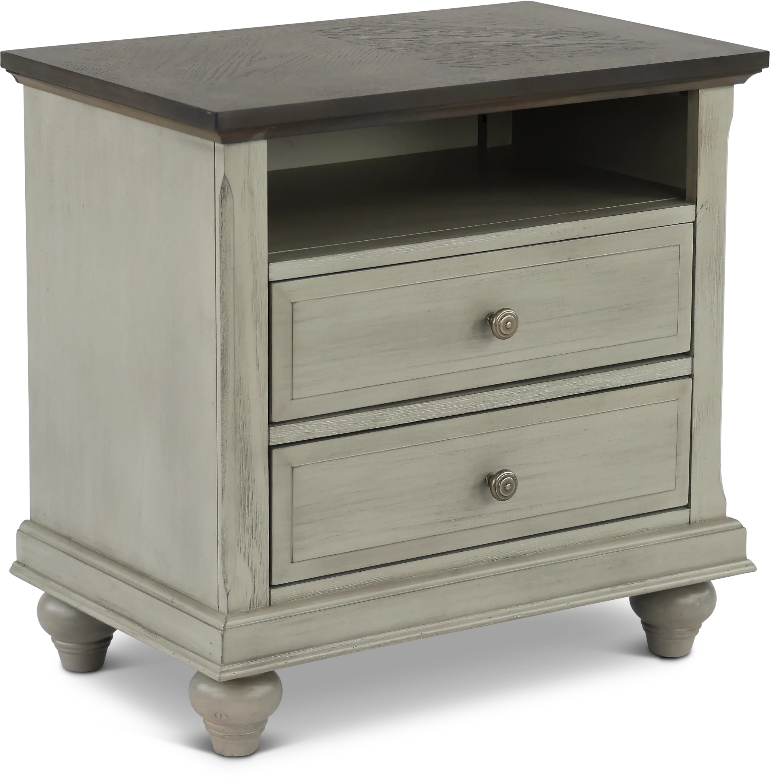 Mystic Hills Light Gray Nightstand