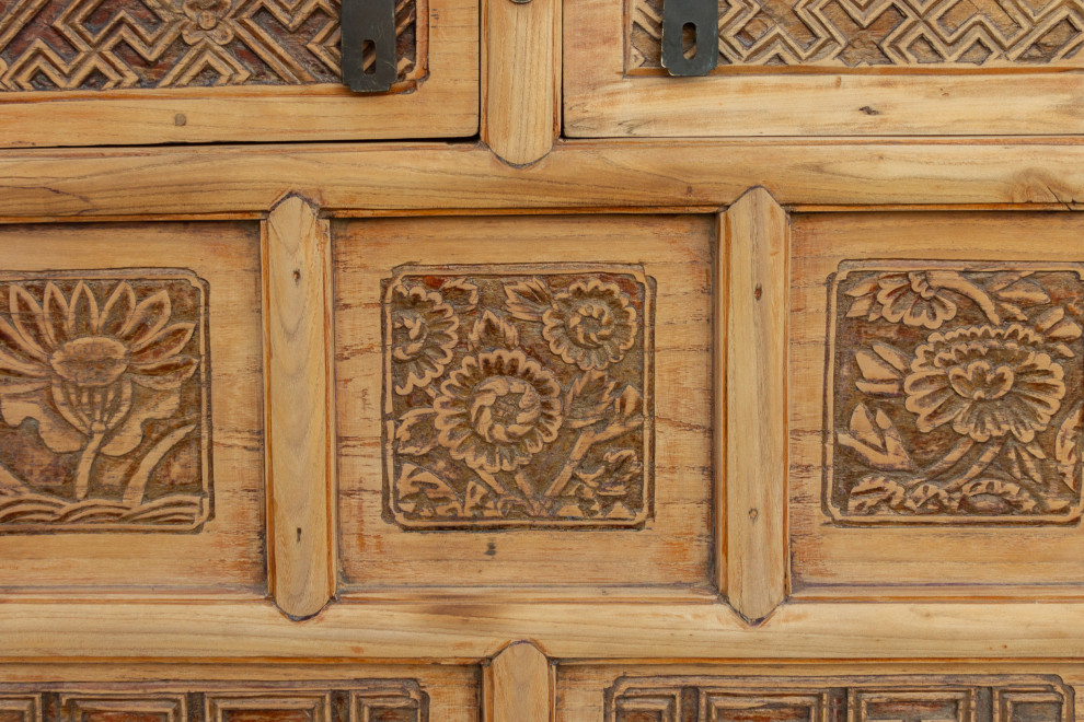 Finely Carved Asian Money Chest   Traditional   Accent Chests And Cabinets   by De cor  Houzz