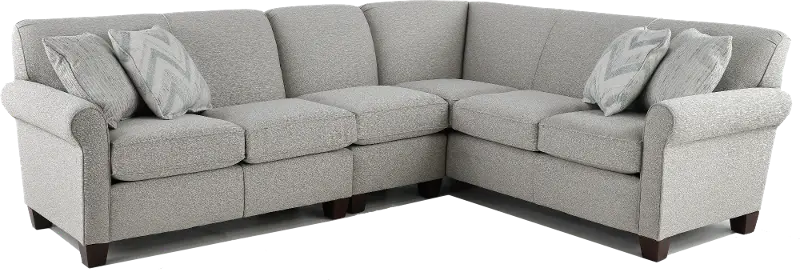 Titan Silver Gray 3 Piece Sectional