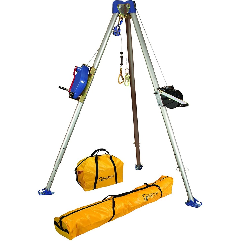 FallTech 11and#8242; Confined Space Tripod System with 60and#8242; SRL-R ;