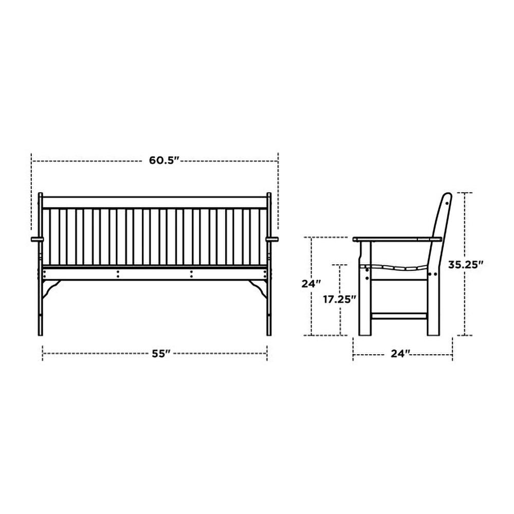 POLYWOOD Vineyard 60-Inch Bench