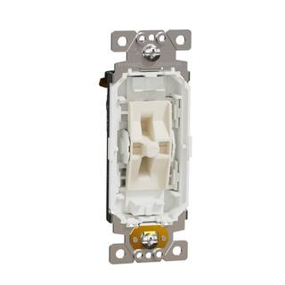 Square D X Series 15 Amp Single-Pole Switch Module Rocker Back Wire Light Switch White (Requires Rocker Plate) SQR14101XX