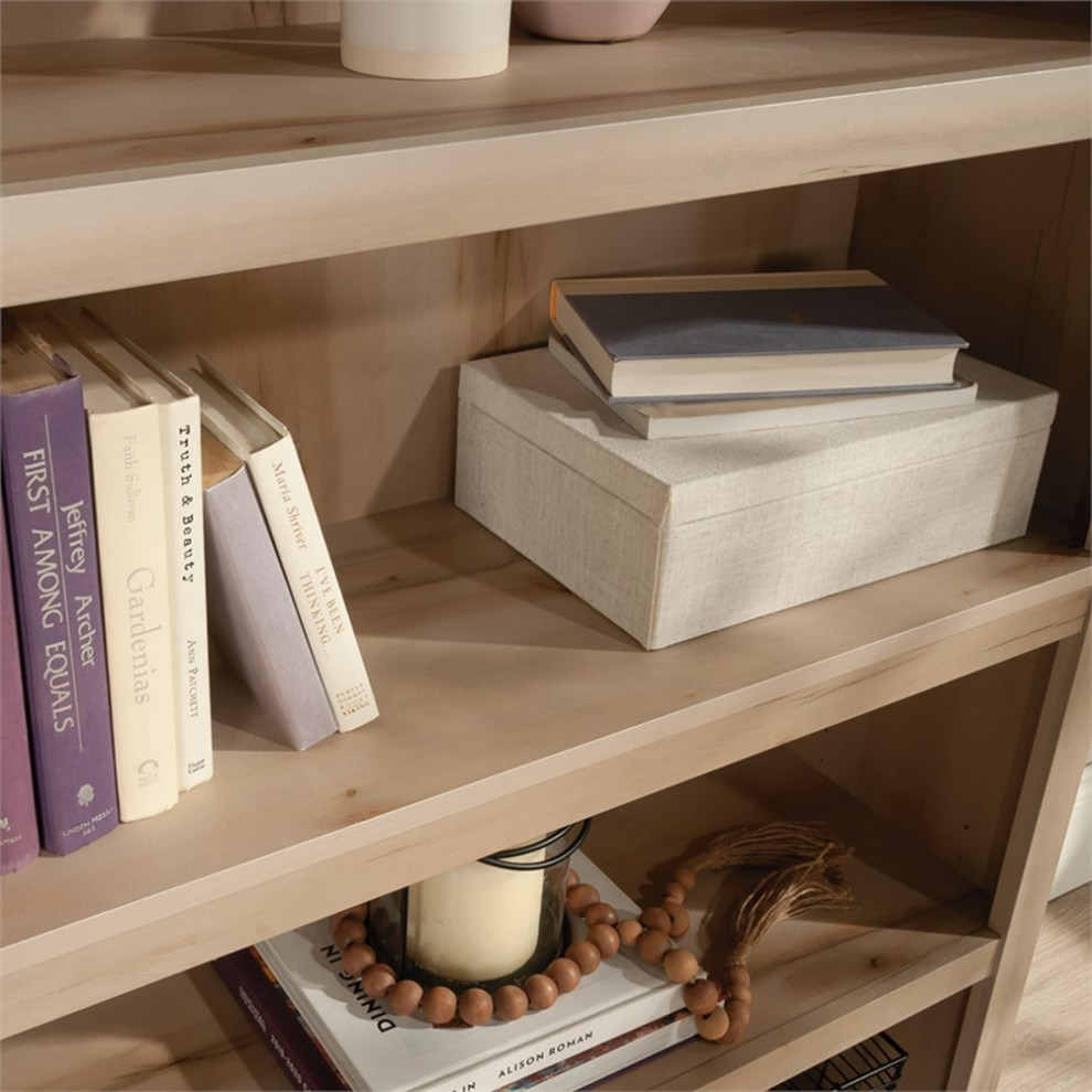 Pemberly Row Engineered Wood 5 Shelf Bookcase in Pacific Maple   Farmhouse   Bookcases   by Homesquare  Houzz