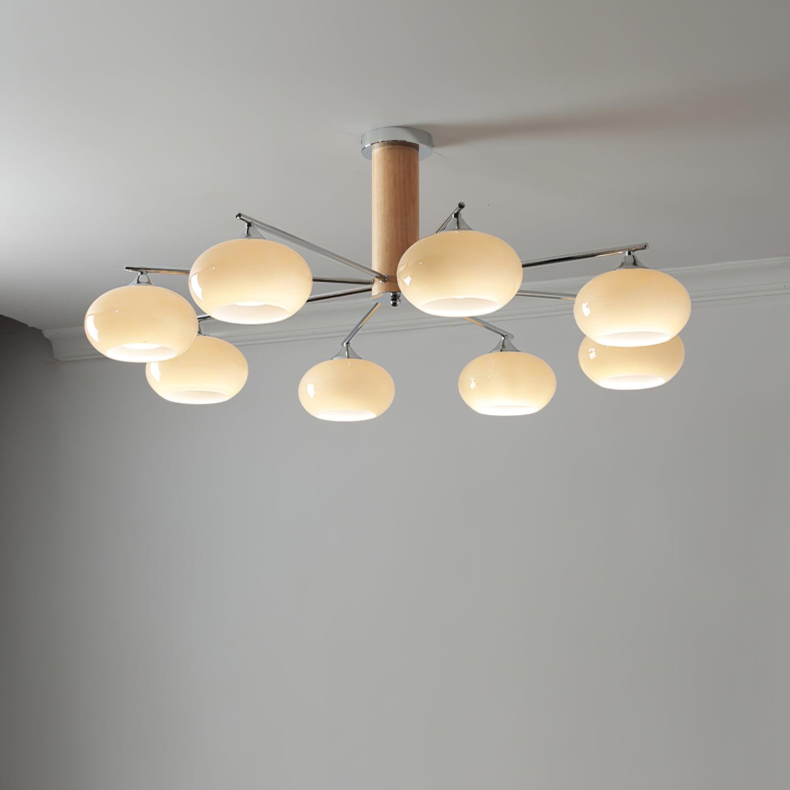 Elliptical Persimmon Chandelier