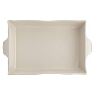 Ayesha Curry Home Collection 9 in. x 13 in. French Vanilla Ceramic Rectangular Baker 46942