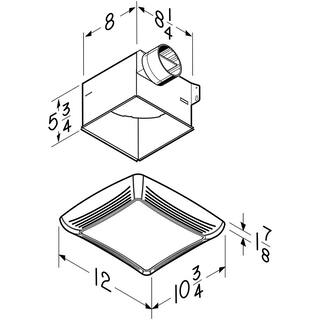 Broan-NuTone 80 CFM Ceiling Bathroom Exhaust Fan with Light HB80RL