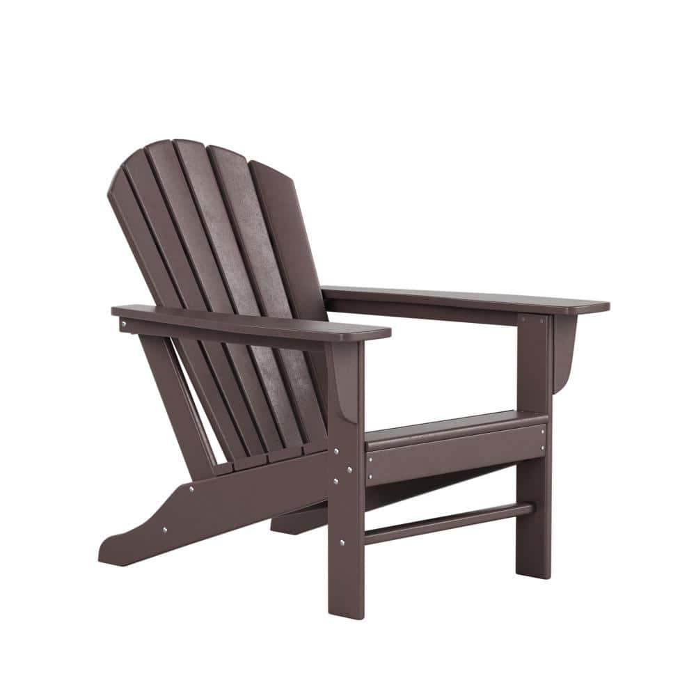 WESTIN OUTDOOR Mason Dark Brown Plastic Outdoor Adirondack Chair