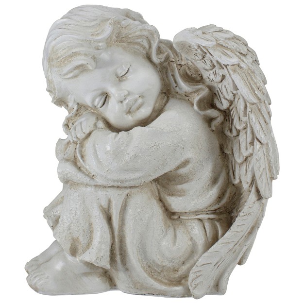 Ivory Resting Angel Outdoor Patio Garden Statue