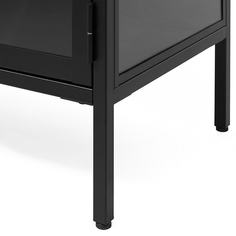 CARMEL 4 Glass Doors Sideboard 170xcm - Black