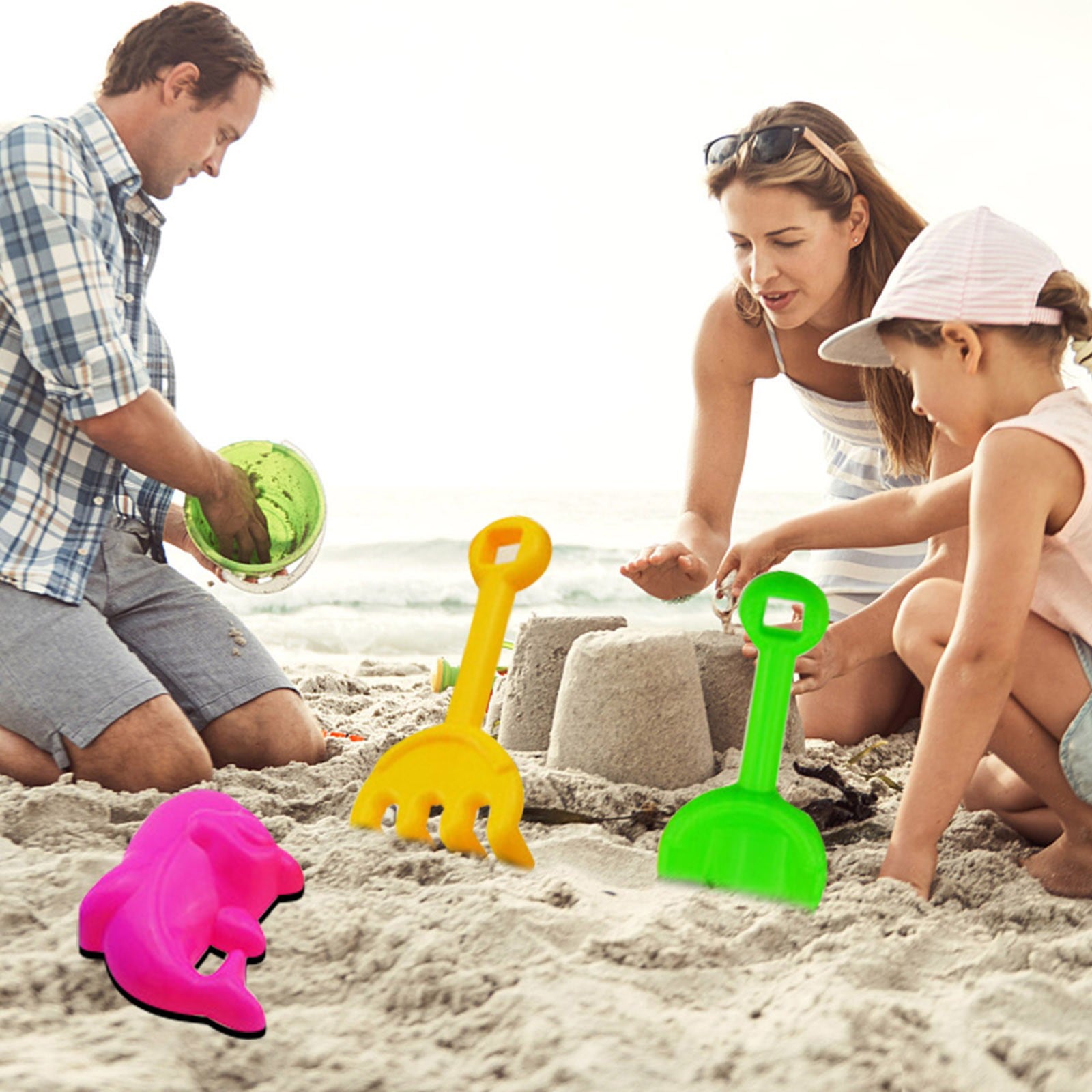 Beach Toy 7 Piece Beach Toy Sand Set Sand Play Sandpit Toy Summer Outdoor Toy Pool Toys For Toddlers 1-3 Abs As Shown