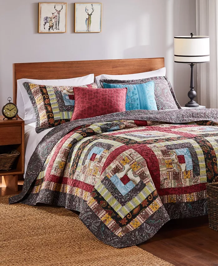 Greenland Home Fashions Colorado Lodge Quilt Set， 3-Piece Full - Queen