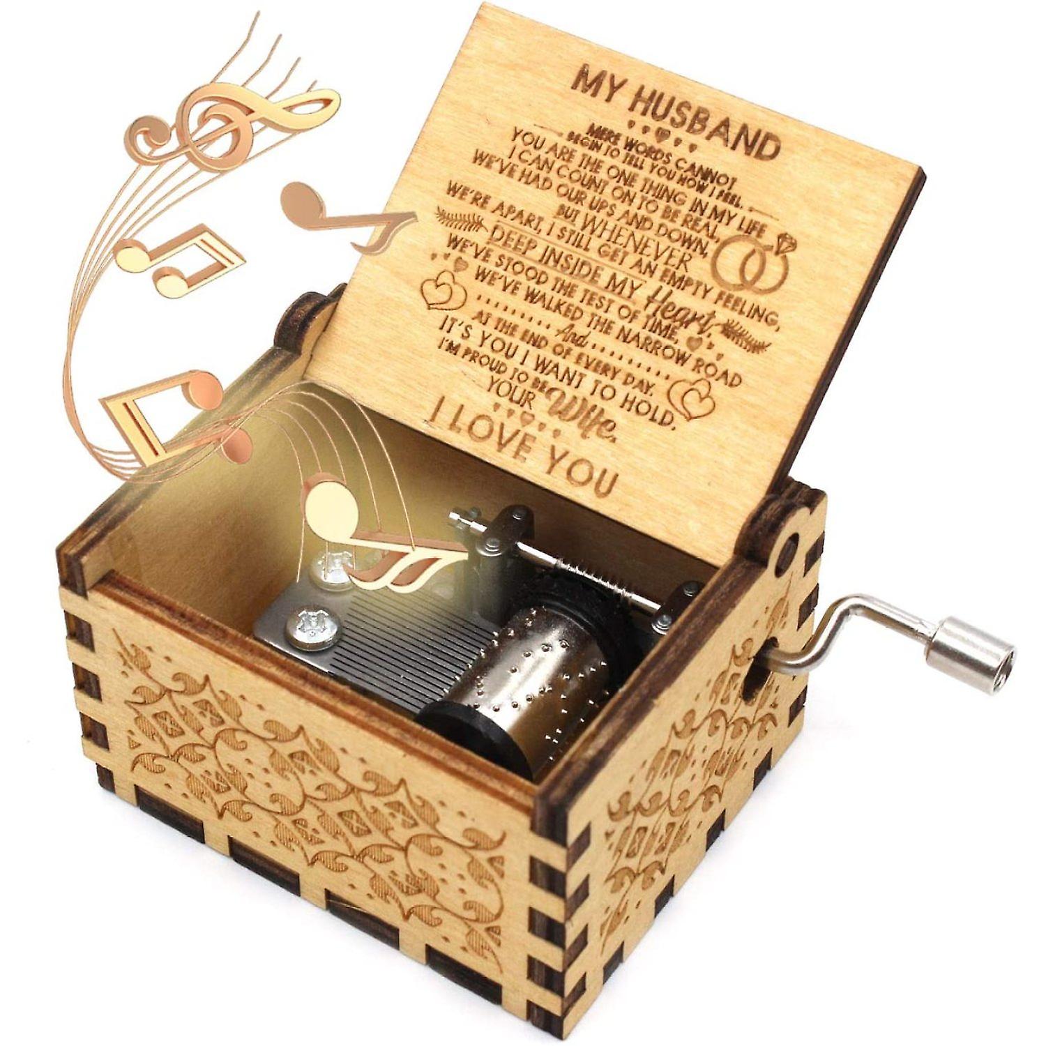 Wooden Music Box- You Are My Sunshine Music Box，gifts For Boyfriend，gifts From Wife To Husband - 1 Set