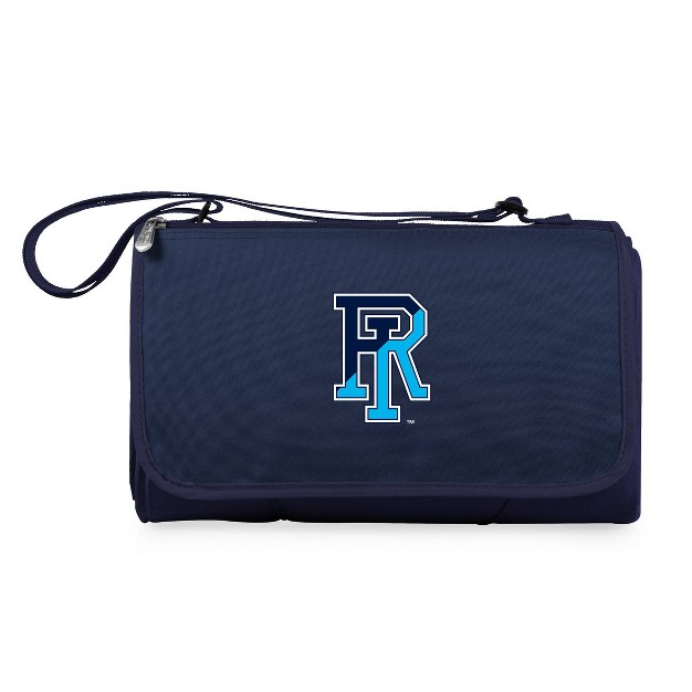 Ncaa Rhode Island Rams Blanket Tote Outdoor Picnic Blanket Navy Blue