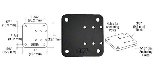 CRL 5 x 5 Offset Base Plate