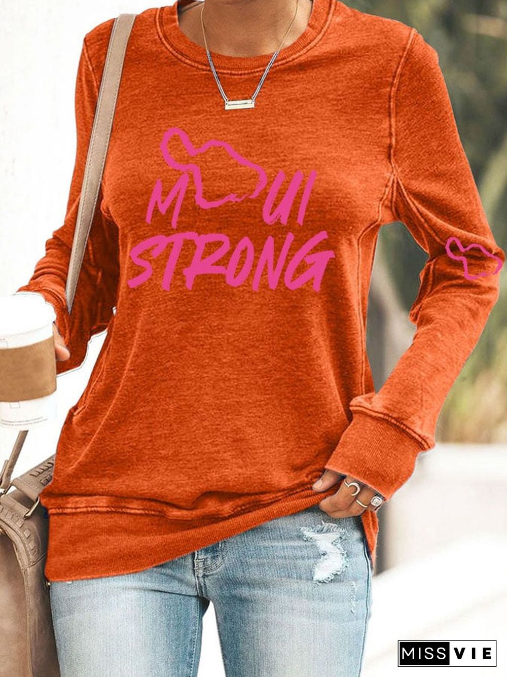 Women's Maui Strong Printed Sweatshirt