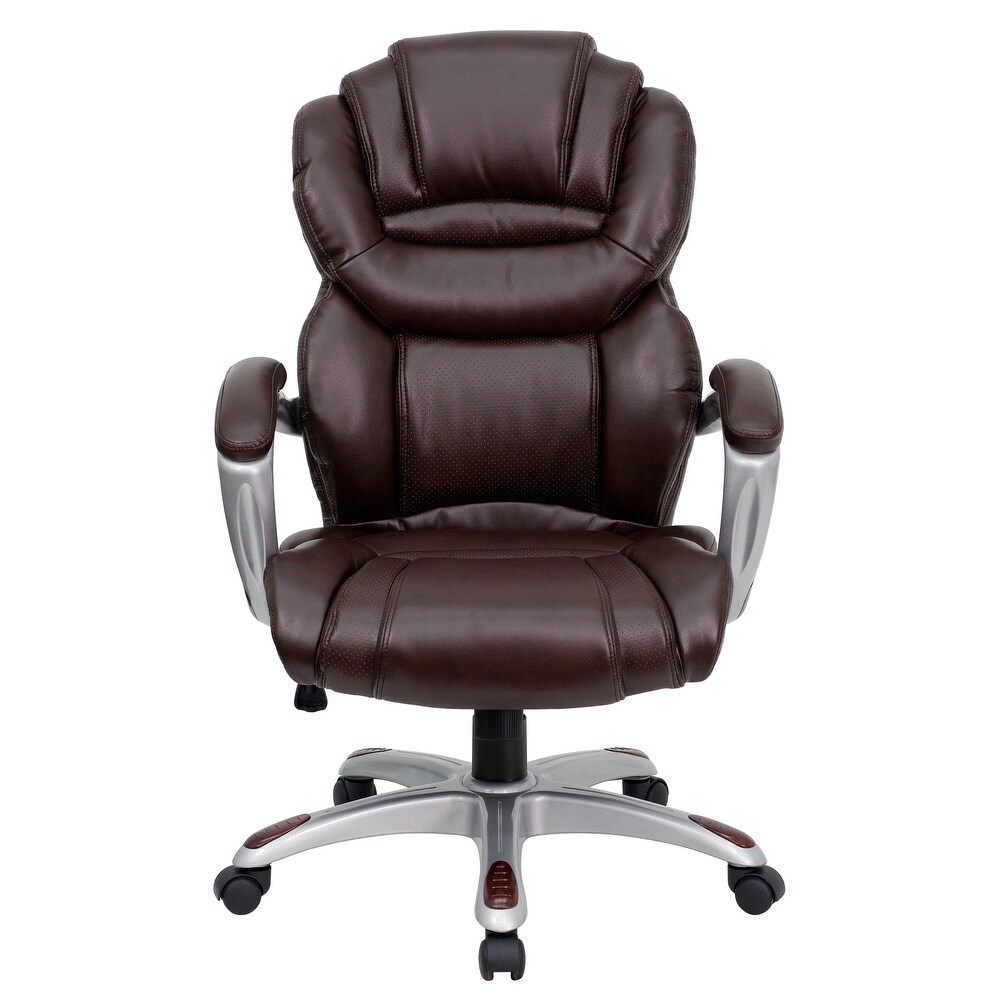 High Back Executive Swivel Ergonomic Office Chair with Accent Layered Seat