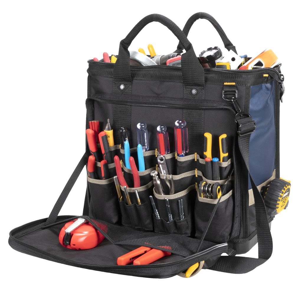 CLC Technician Tool Bag Molded Base Multi Compartment 17