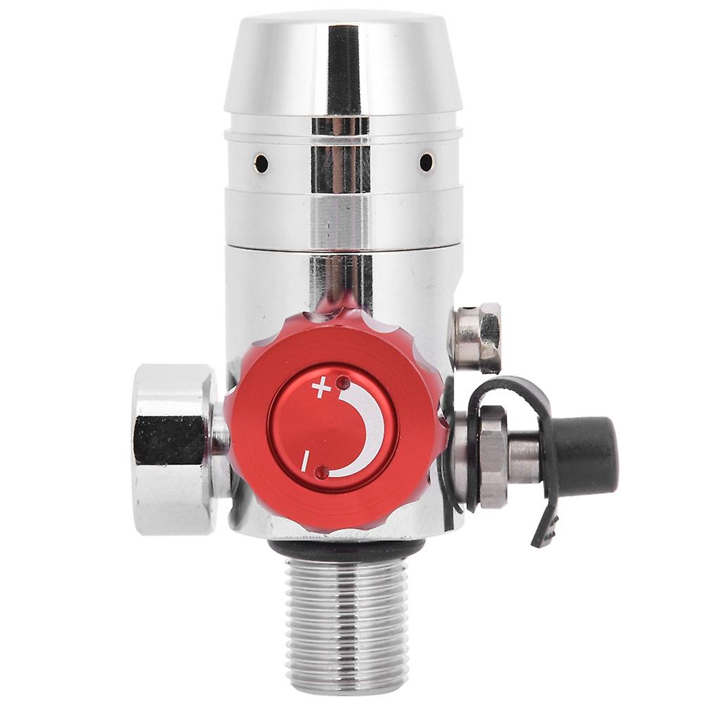 Smaco 6061 Aviation Aluminum Scuba Diving Valve Snorkeling Respirator Refill Adaptersilver+red S407