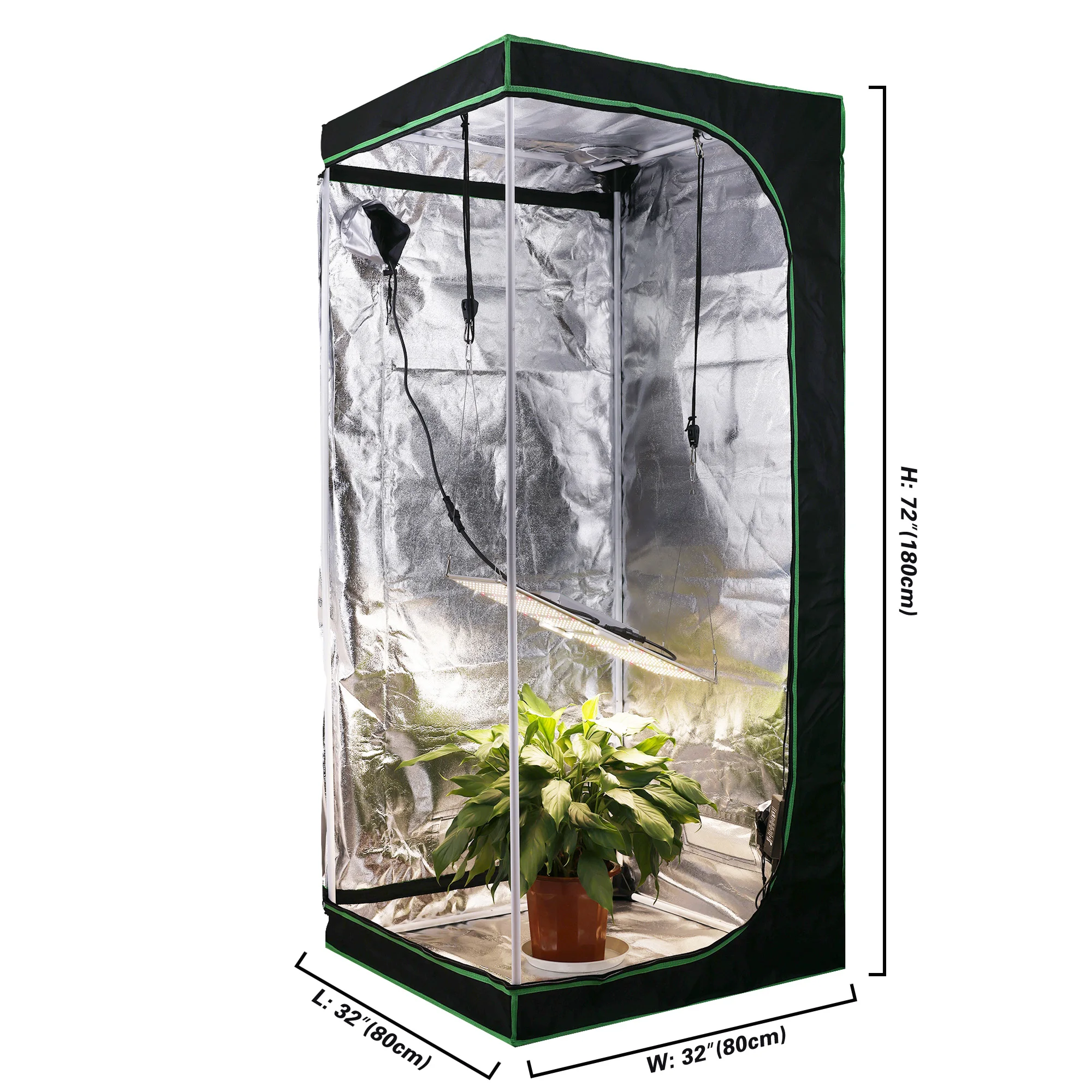 2 en 1 large greenhouse indoor high reflective mylar hydroponic material complete full kit grow box tent