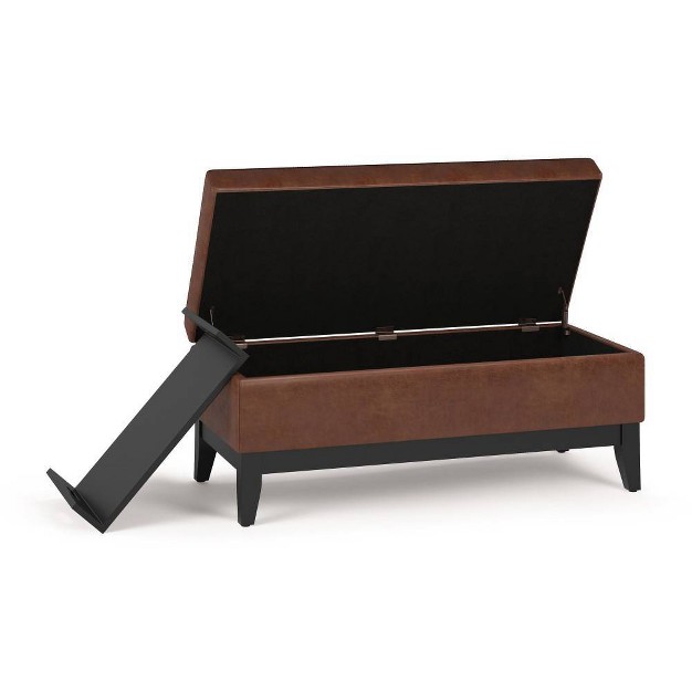 Jackson Storage Ottoman Bench With Tray Wyndenhall