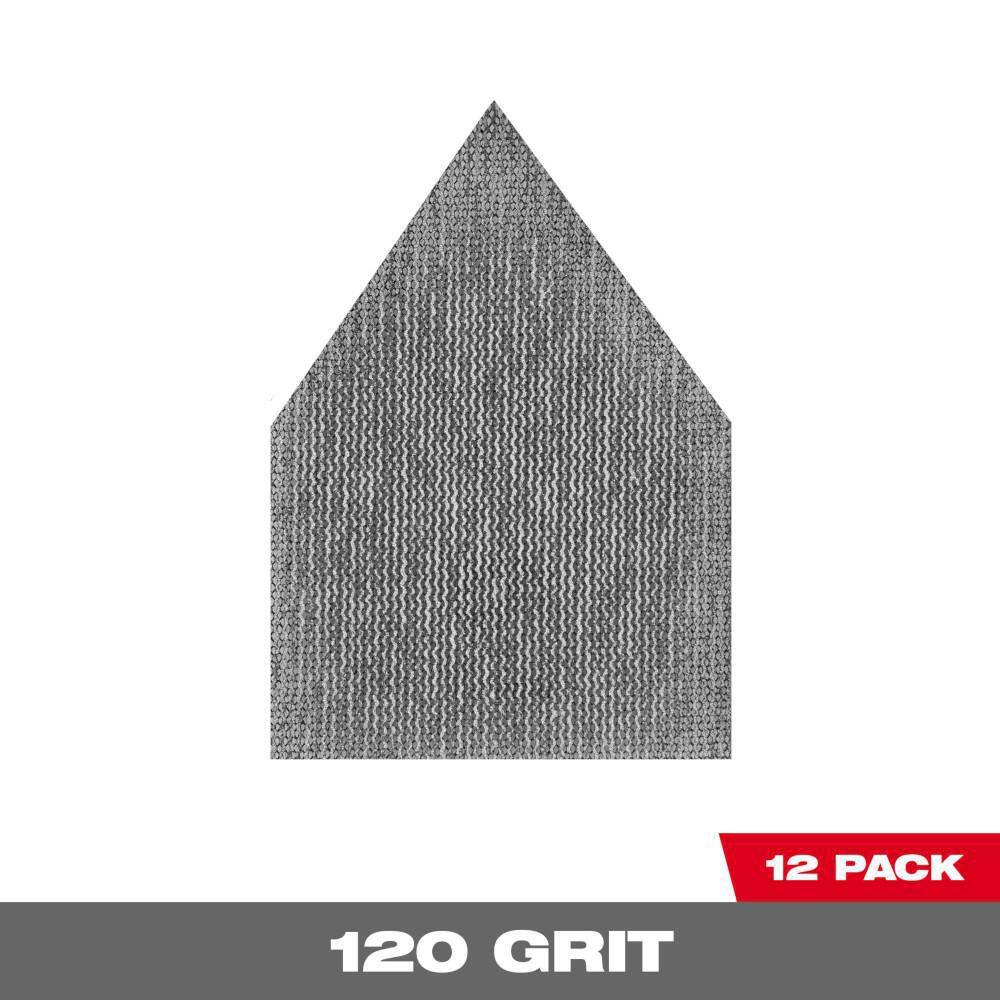 MW 3-34 in. 120-Grit Mesh Sanding Sheets (12-Pack) for M12 FUEL Orbital Detail Sander 48-80-5120