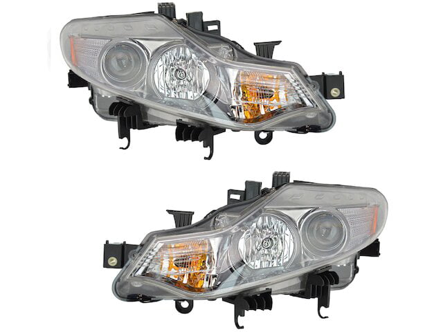 Halogen Headlight Assembly Set of 2 - Compatible with 2009 - 2014 Nissan Murano 2010 2011 2012 2013