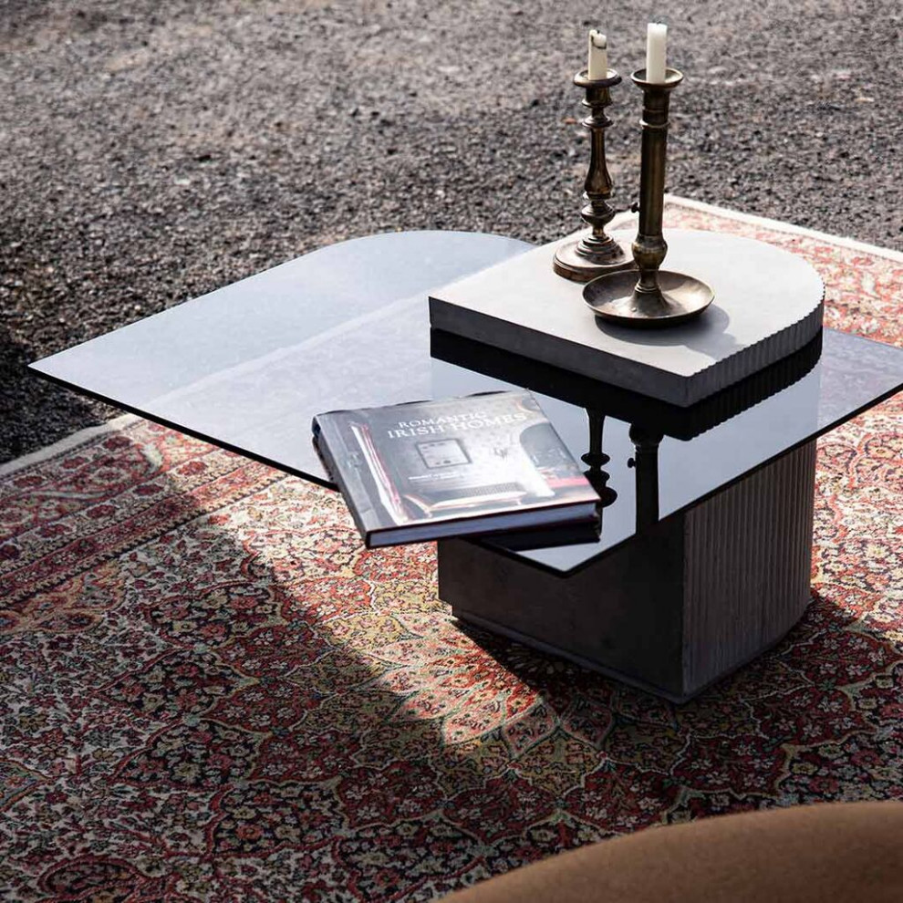 Lyon Beton Strut Square Coffee Table   Industrial   Coffee Tables   by Sportique  Houzz