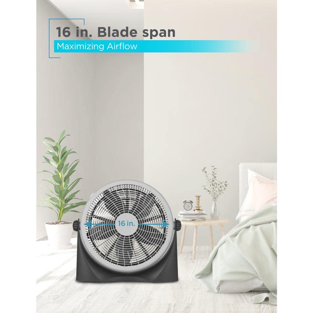 BLACK+DECKER 15.6 in. 3-Speed High Velocity Floor Fan BFF16B