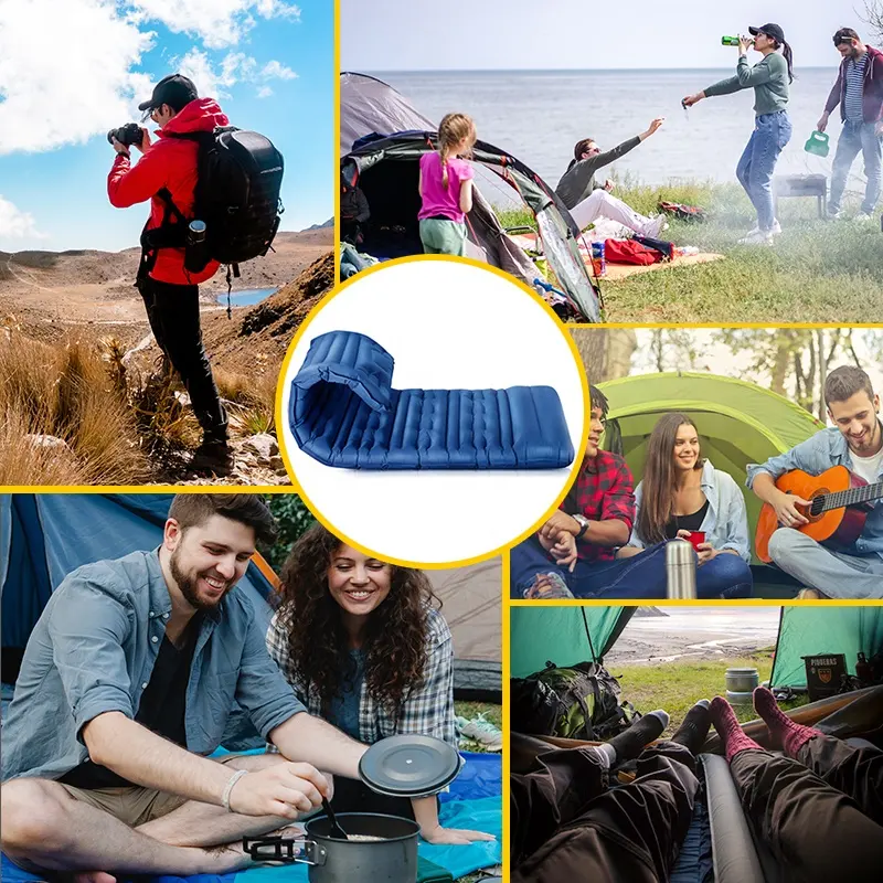 Durable waterproof camping mat nylon camping sleeping pad ultralight self Inflating camping mat tpu