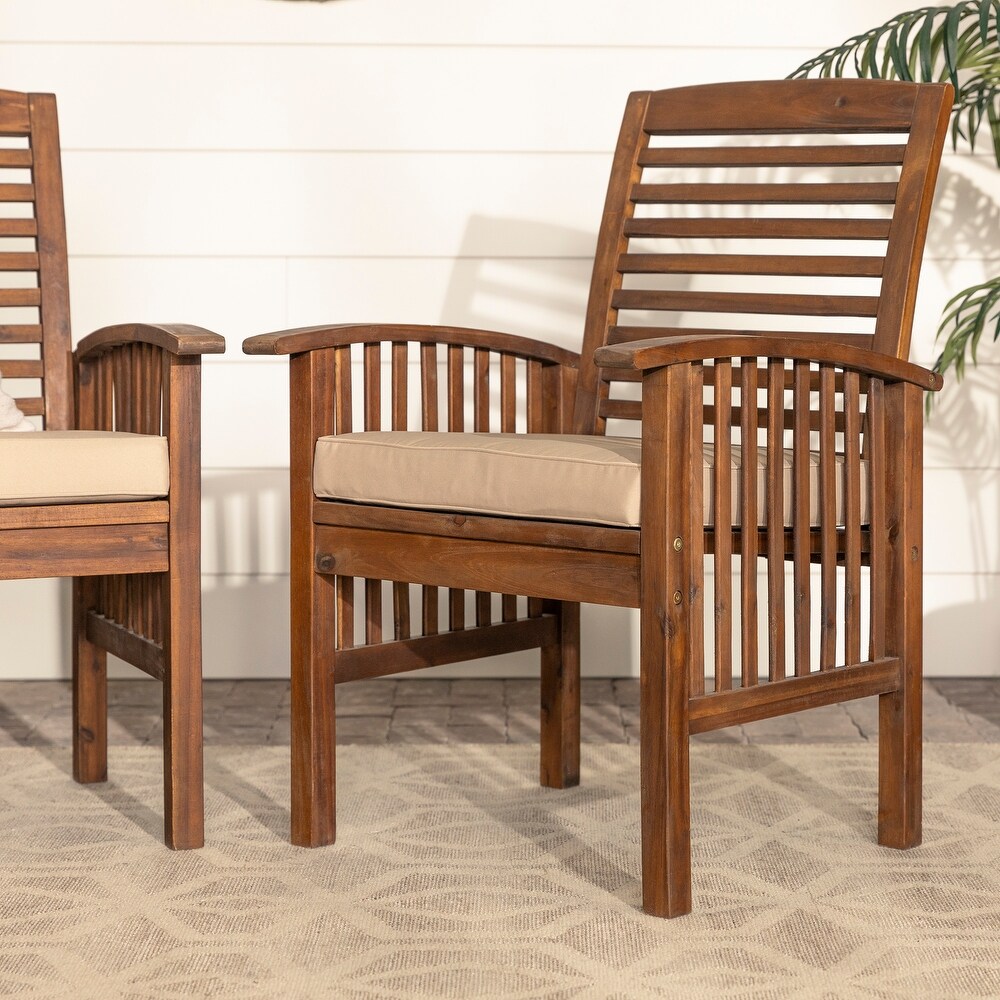 Middlebrook Surfside Acacia Wood Outdoor Chairs (Set of 2)