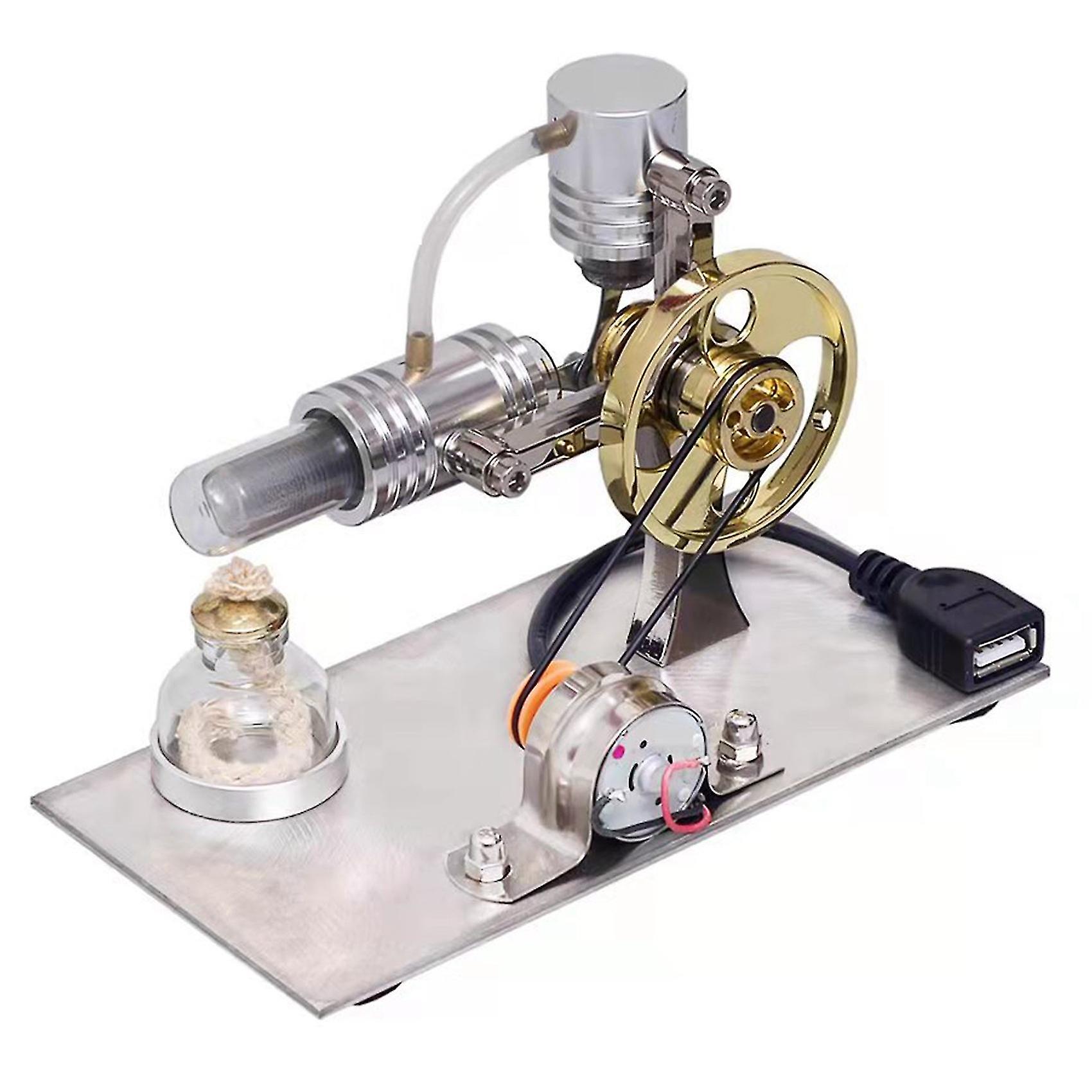 L-shape Stirling Engine Model With Usb Connector And Night Light，stirling Engine Model Educational