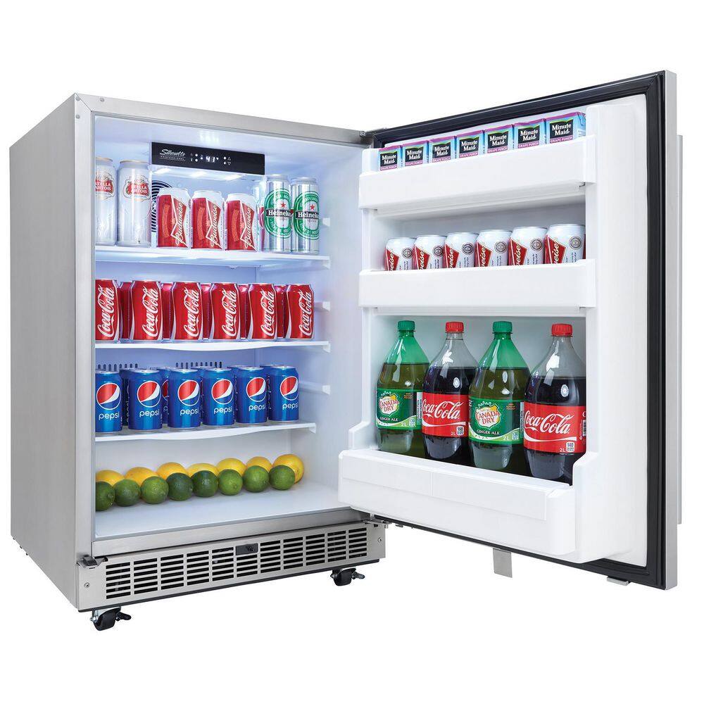 Silhouette Professional 5.5 cu. ft. Outdoor Rated Mini Fridge in Stainless Steel DAR055D1BSSPRO