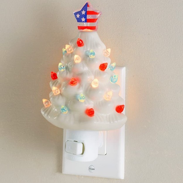 The Lakeside Collection Patriotic Retro Night Lights 4th Of July D cor