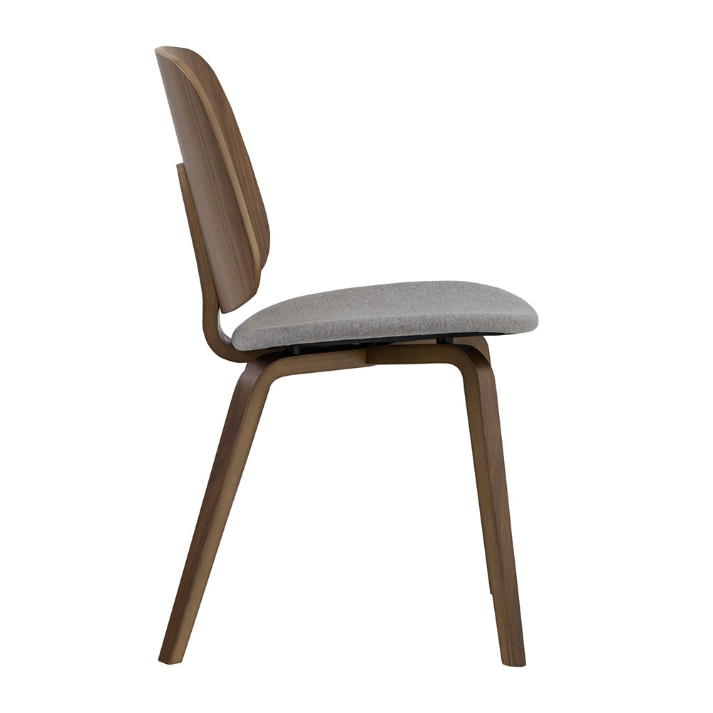 AVARIE Dining Chair -  Grey & Walnut