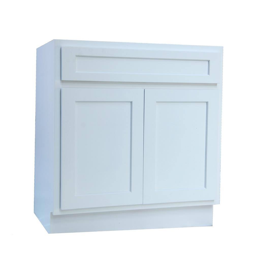 Vanity Art 33 in. W x 21 in. D x 32.5 in. H 2-Doors Bath Vanity Cabinet Only in White VA4033-W