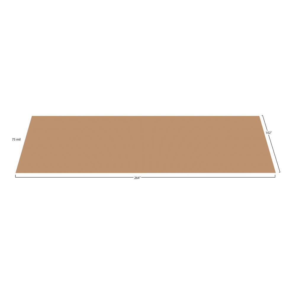 G-Floor Coin 8.5 ft. x 22 ft. Sandstone Commercial Grade Vinyl Garage Flooring Cover and Protector GF75CN8622SN