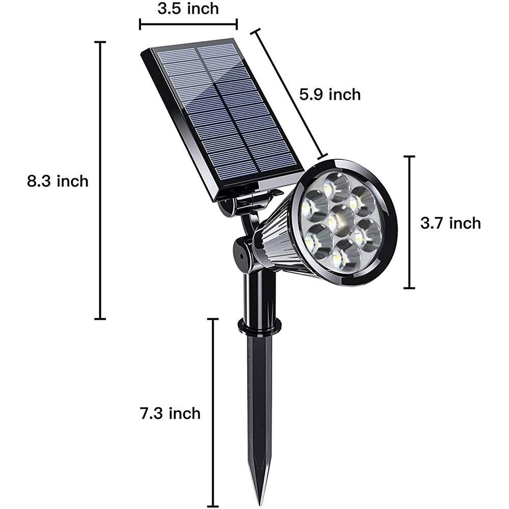 Solarera 7 LED Solar Lights Outdoor， Solar Spot Lights Waterproof Solar Powered Landscape Spotlights Outdoor Pathway Lights Suit for Garden， Patio Yard (Yellow Light)