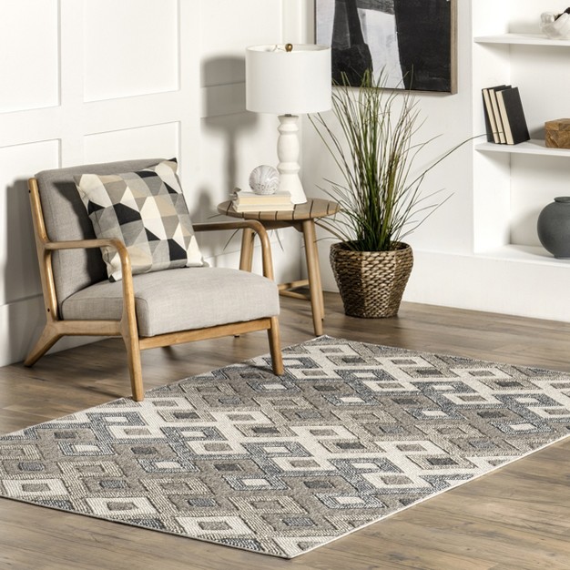 Nuloom Kris Transitional Diamond Indoor outdoor Patio Area Rug