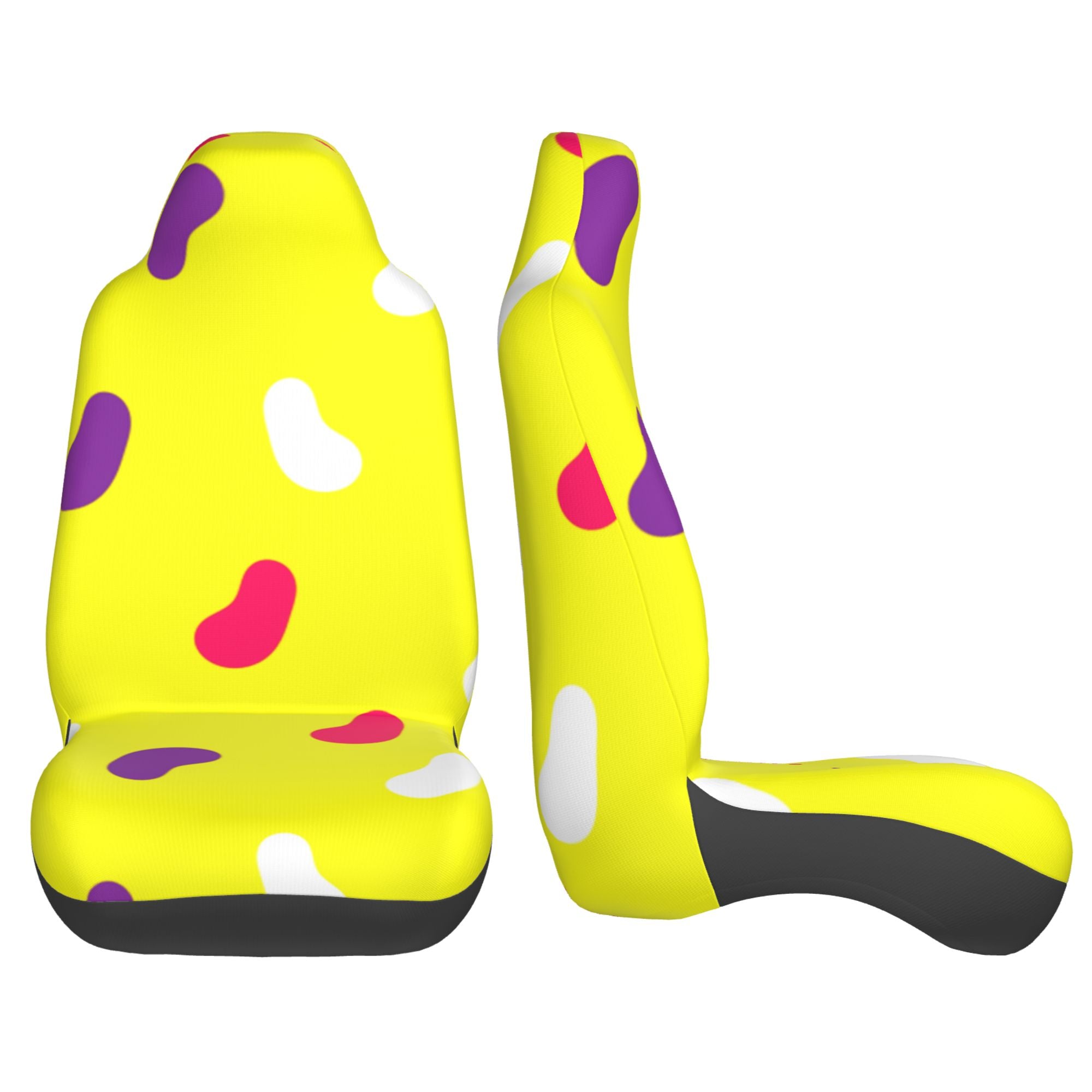 ZICANCN Car Seat Cover Candy Yellow Print Car Front Seat Covers Protectors ， Automotive Seat Covers for Cars Trucks Suv