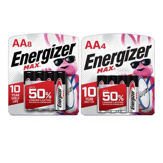 Energizer MAX AA (8-Pack) and AA (4-Pack) Battery Bundle HD-ENRBATT12