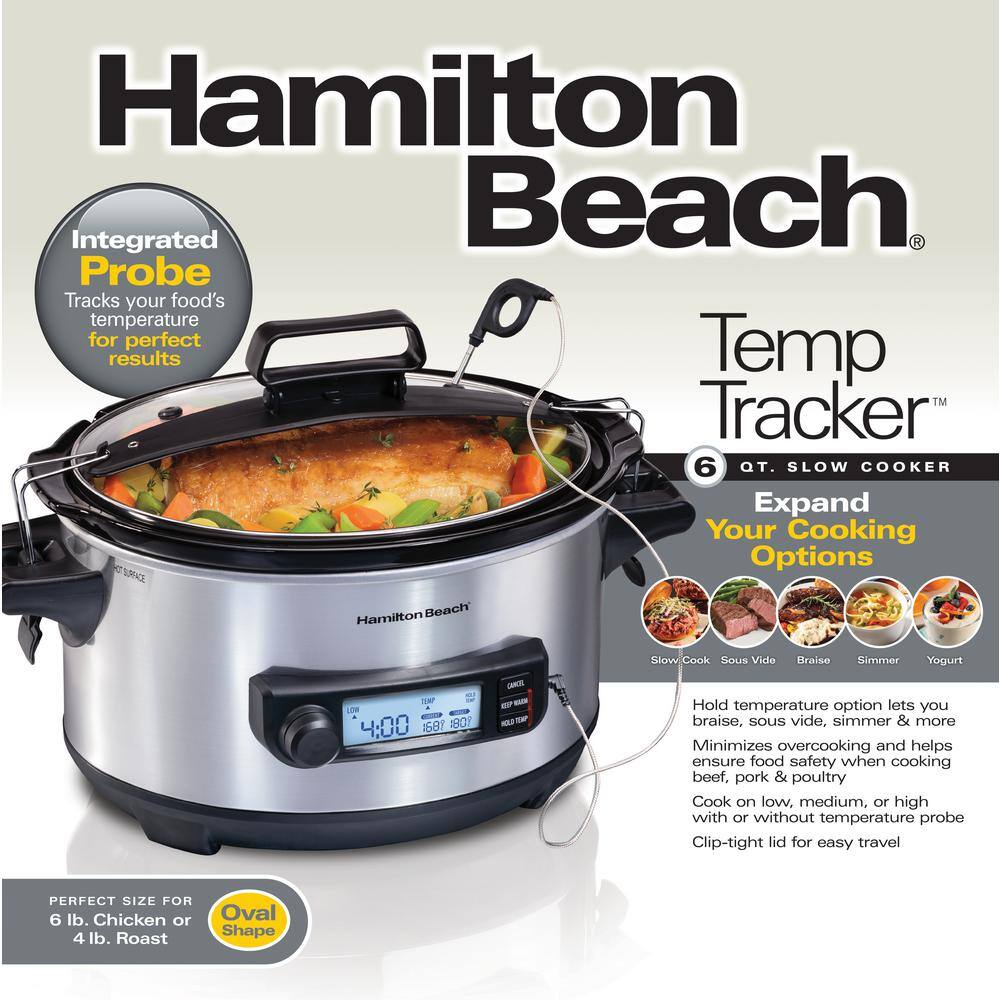 Hamilton Beach 6 Qt. Stainless Steel Slow Cooker 33867