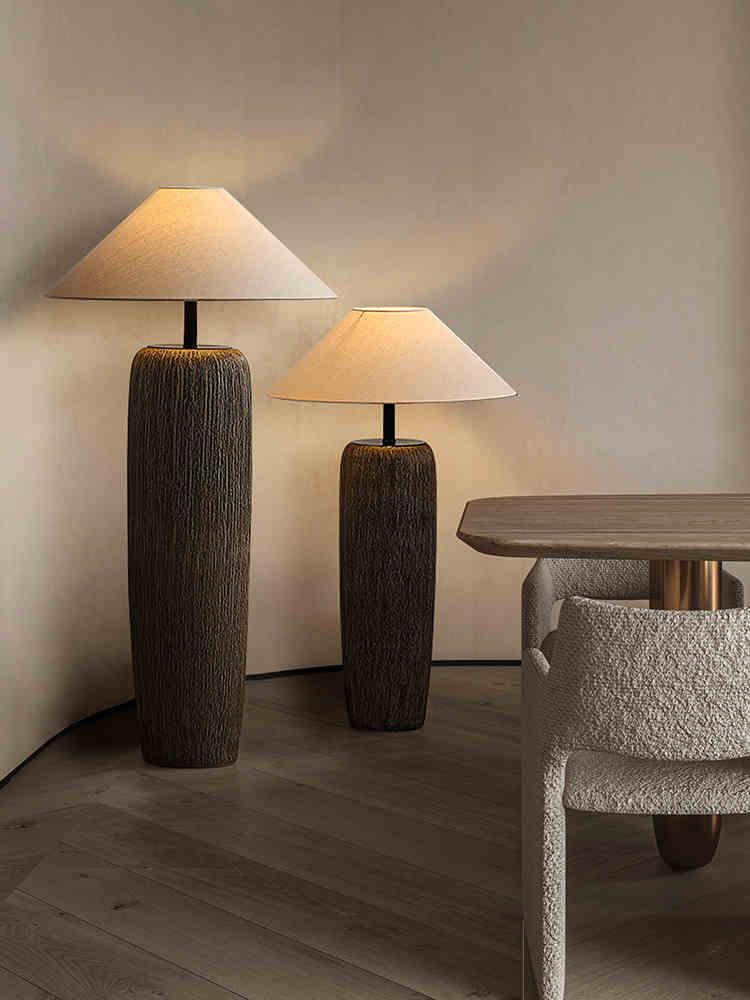 Weathered Wood Grain Floor Lamp