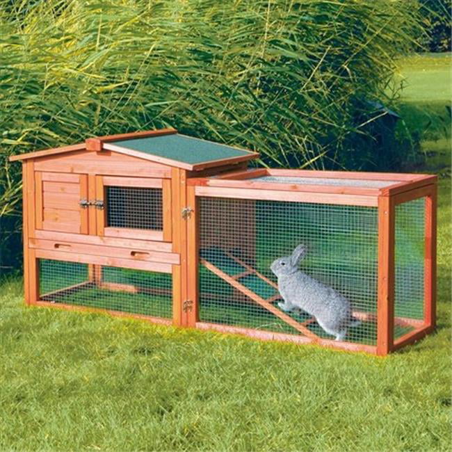 Rabbit Hutch With Outdoor Runand#44; Extra Small