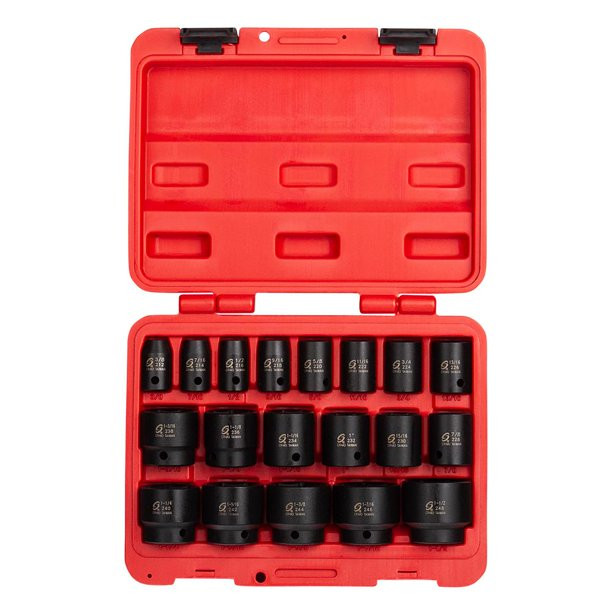 Sunex Tools 2640， 19 Piece 1/2 Drive SAE Impact Socket Set